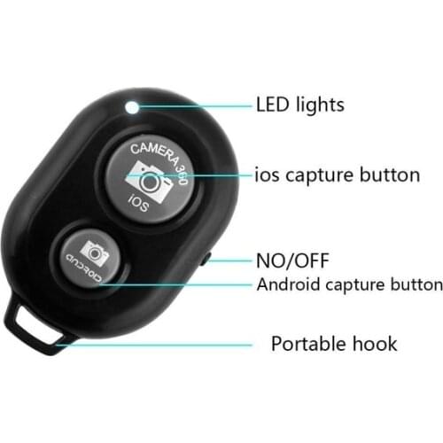 7 Colors Bluetooth Wireless Shutter Remote Control for Android Iphone Phone Selfie Stick Monopod Remote Shutter Self-Timer Mini