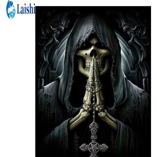 Diy 5d Diamond Painting Cross skull Diamond Embroidery Cross Stitch Square Round Diamond Embroidery Handwork Rhinestone Art