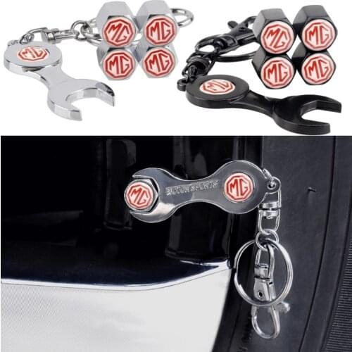 For MG Logo Car Accessories Auto Car Wheel Tire Valve Caps Rim Sticker For MorrisGarages MG3 MG5 MG6 MG7 TF ZR ZS 3SW Morris 3