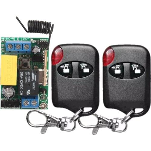 220v 1ch rf wireless remote switch wireless light Lamp LED switch 1 Receiver 2 Transmitter 315/433 Remote ON OFF Controller