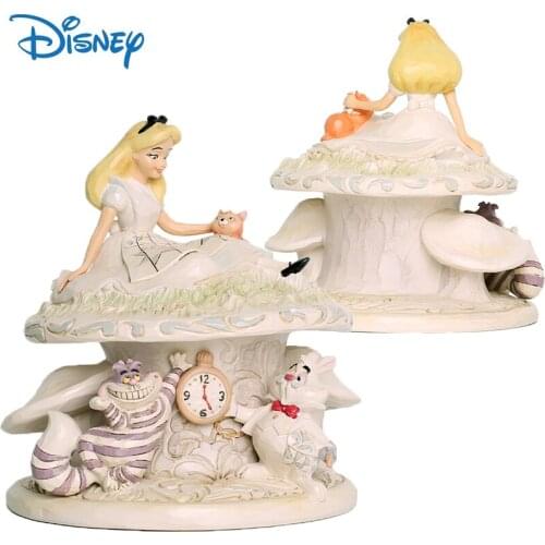 Disney Genuine Alice Princess Action Figure Cute Anime Figures Resin Dolls Decor Collection Model Toys Boxed Kids Birthday Gifts