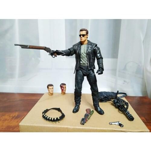 NECA Terminator 2 Judgment Day T-800 Arnold Schwarzenegger PVC Action Figure Model Toy Christmas Gift