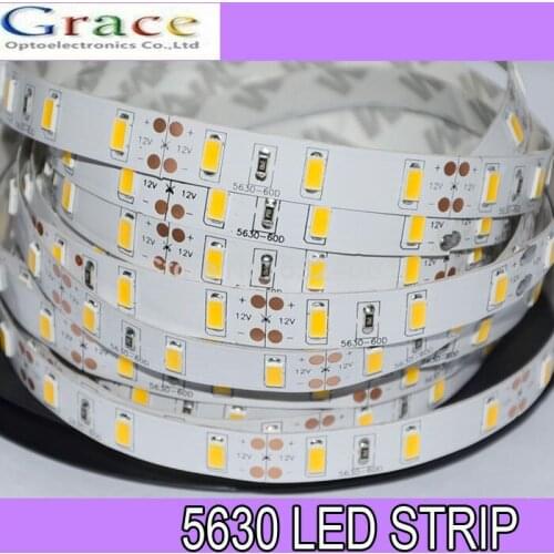 5m 300 LED 5630 SMD 12V flexible light 60 led/m,LED strip, white/warm white/Natural White