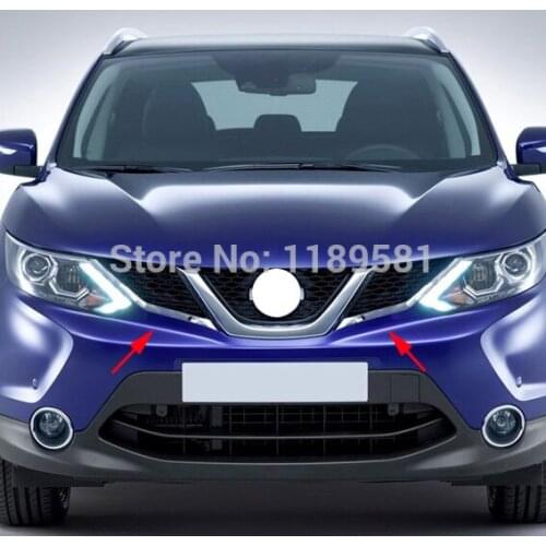 For Nissan Qashqai 2014-2016 ABS Chrome Front Grille Around Trim