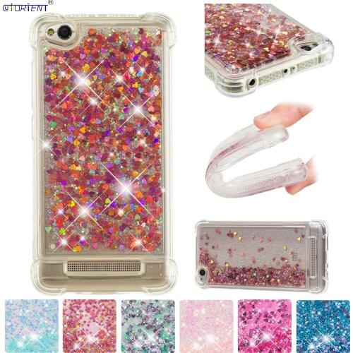 Cute Case For Xiaomi Redmi 4A Bling Glitter Cover Xiomi Xaomi Red Mi 4A 4 A Dynamic Liquid Quicksand Soft Silicone Bumper Cases
