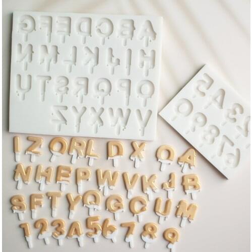 Ice Cream Shape Letter Number Silicone Mold Fondant Cake Decorating Mould Sugarcraft Chocolate Baking Tools For Cakes Gumpaste