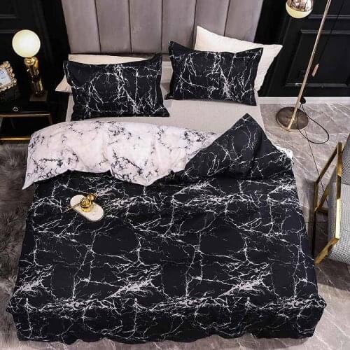 Marble Bedding Set For Bedroom Soft Bedspreads Comefortable Home Duvet Cover Quality Bed Quilt Cover And Pillowcase