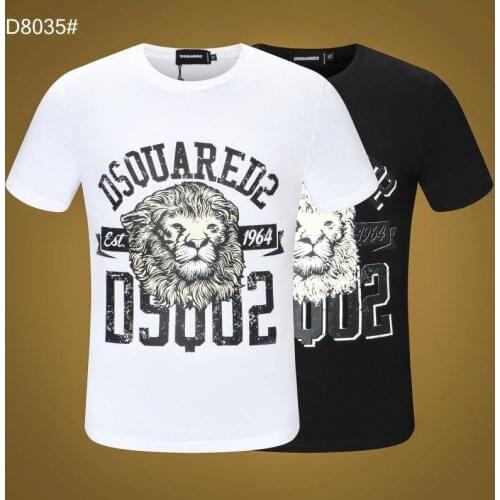 2021 new Dsquared2 printed short-sleeved T-shirt mens letter print shorts D2 fashion trendy tops summer tide men clothing