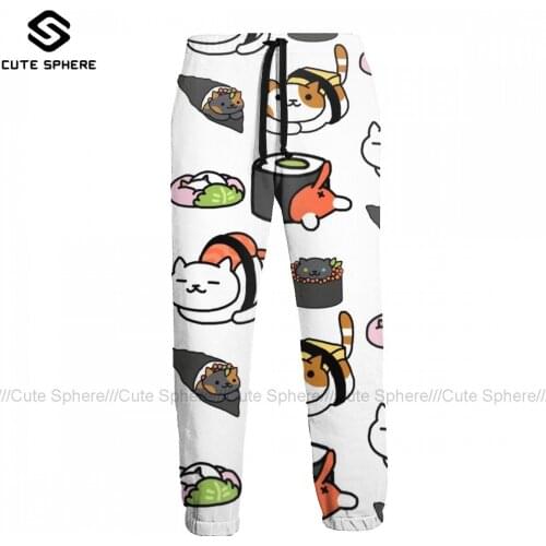 Cat Sweatpants Cheap Vintage Joggers Men Golf Polyester Casual Pants