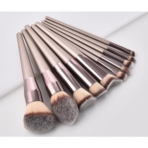 Luxury Champagne Makeup Brushes Set For Foundation Powder Blush Eyeshadow Concealer Make Up Brush Cosmetics Beauty Tools