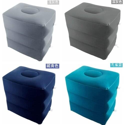 Newest Hot Useful Inflatable Portable Travel Footrest Pillow Airplane Car Plane Train Kids Flight Sleeping Bed Foot Rest Pad