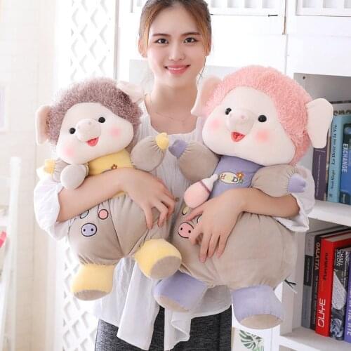 New Super Cute Piggy Plush Toy Soft Cartoon Animal Pig Stuffed Doll Festival Best Gifts Baby Accompany Toys Girlfriends Presents