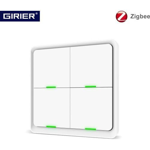 Tuya ZigBee Scene Switch, Works with All Tuya ZigBee/Wifi Devices, Wireless Smart Mechanical Push Button Switch, Hub Required