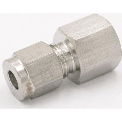 Fit Tube O/D 3mm To 1/8" BSPP Female 304 Stainless Ferrule Pneumatic Air Compression Fitting