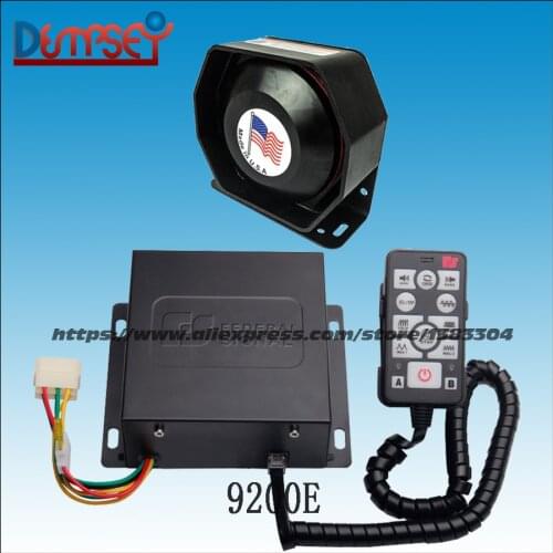 Dempsey police Siren,Emergency,ambulance,fire,truck car siren with Microphone,DC12V,2 light control switches,with speaker(9200E)