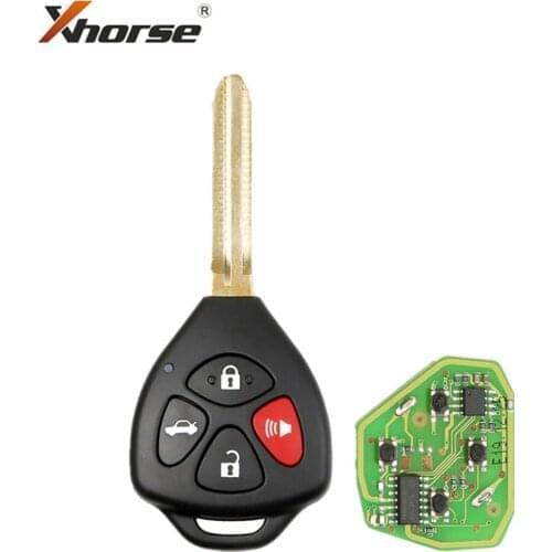 XHORSE XKTO02EN Wired Remote Key For Toyota Style Flat 4 Buttons for VVDI VVDI2 Key Tool English Version 5pcs/lot