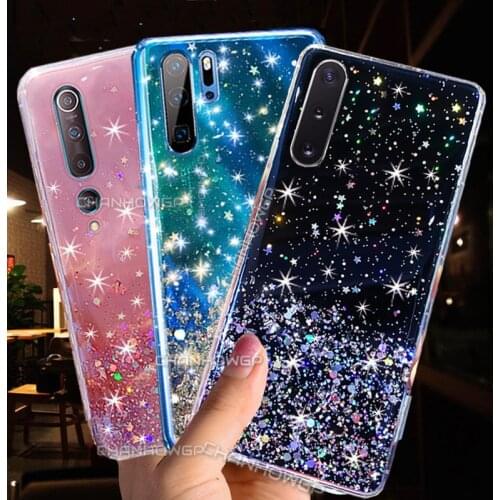 Fashion Glitter Bling Soft Star Case For Huawei Honor 30 20 20S 30S 10i 10 Lite 9X Pro 9A 8X 8C 8S 8A 2020 Sequins Silicon Cover