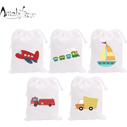 Transportation Theme Party Favor Bags Plane Candy Bags Gifts Bags Party Supplies Kids Event Birthday Party Decoration Supplies