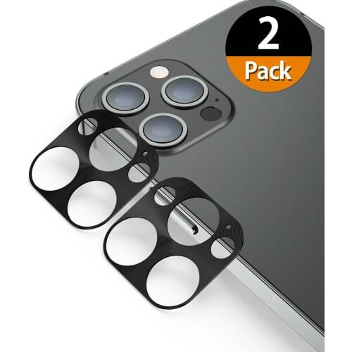 For iPhone 11 12 Pro X XR Xs Max Mini Camera Lens Protector - [2 Pack] Aluminum Alloy Back Camera Lens Screen Cover Case Shield