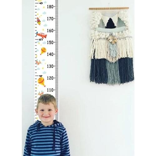 1PcsNordic Children Height Ruler Hanging Canvas Growth Chart Height Measurement Wall Sticker For Kids Room Wall Decor