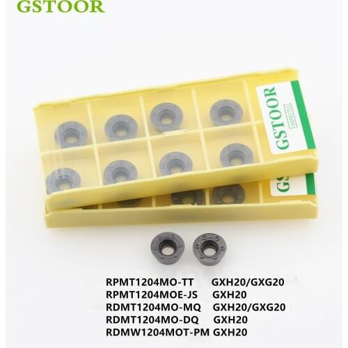 10PCS RPMT1204MO TT RPMT1204MOE JS RDMT1204MO MQ RDMT1204MO DQ RDMW1204MOT PM Milling Inserts CNC Lathe Cutting Tools Turning