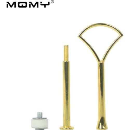 100pcs/ lot Dessert Metal Wholesale Fitting 2 Tier Fancy Golden Silver Bronze Color Fan Pattern Cake Stand Rods