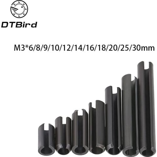 25pcs/Lot Size M3X6mm-30mm GB879 Steel Split Spring Dowel Tension Roll Pin Resilient Cylindrical Cotter Pin 25pcs Size DT2