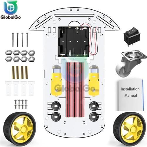 Car Toys Robot kit DIY Assemble Toy Set for boys girls Car Three-wheel cart chassis kit