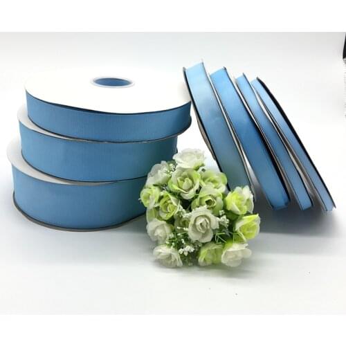 5Yards Lake blue 6mm 10mm 15mm 20mm 25mm 38mm 50mm Wide Monochrome Grosgrain Ribbon Hair Bows Wedding DIY Crafts