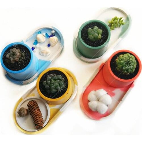 Concrete Molds for Concrete Pot Flower Pot Molds Square Round Planter Pot Molds DIY Pot Tray Molds Large Cylindrical pot Mold