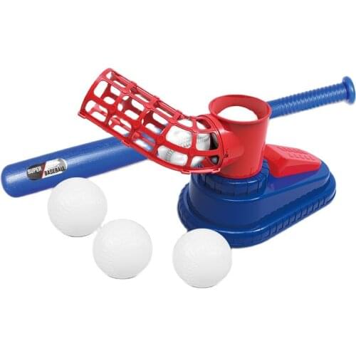 Kindergarten childrens baseball toy ball machine set launcher plastic ball sports indoor and outdoor sports fitness