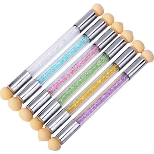 Double headed sponge blooming gradient pen written-washed Nail Art Brush Dual Tipped Ombre Nail Art Sponge Brush