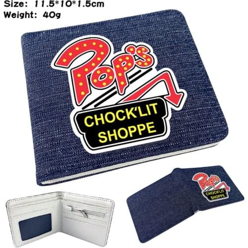 Anime Riverdale Denim Wallet Photo Card Holder Teenger Student Short Bifold Casual High Quality Mens Womens Purse