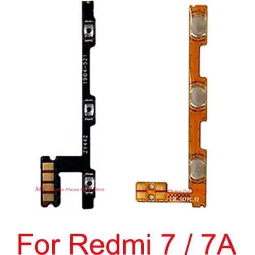 10 PCS Power ON OFF Switch Volume Side Button Key Flex Cable For Xiaomi Mi Redmi 7 7A Redm7 Volume Power Flex Cable Spare Parts