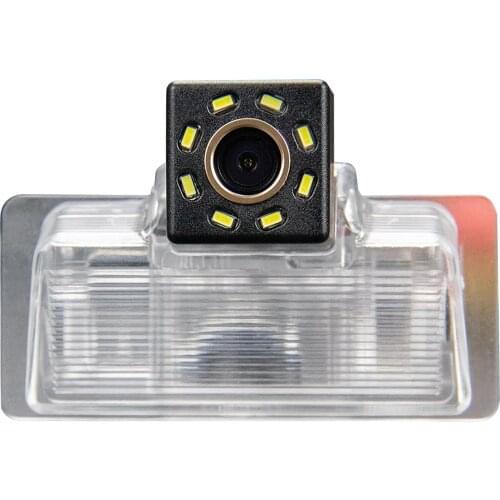 Misayaee Car Rear View Reverse Parking Camera Golden 8 LED for for Nissan Almera (G15) Sedan 2012-2016 Night Vision Waterproof