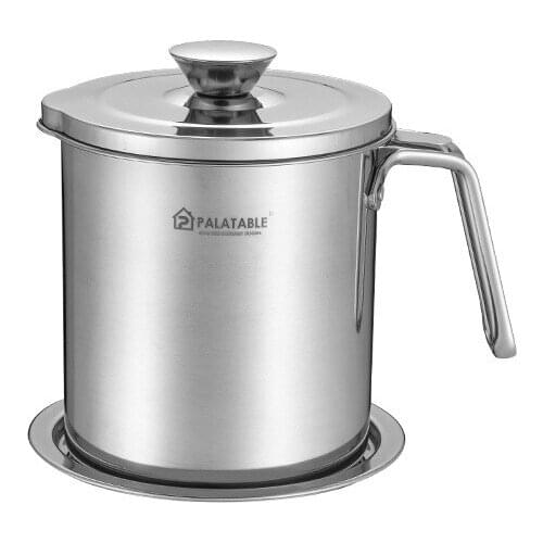 304 stainless steel oil filter pot with large capacity with lid, hot oil tank, kitchen oil storage, household filter, oil pourin