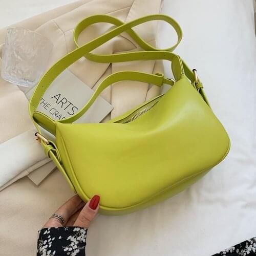 Small PU Leather Crossbody Bags with Short Handle for Women 2021 Simple Solid Color Trends Shoulder Handbags and Purses