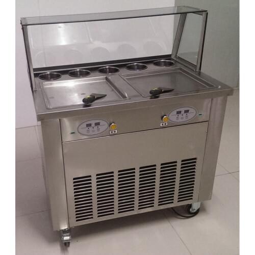Square pot soft ice cream machine / Thai ice cream machine