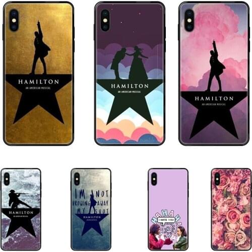 Hamilton Musical Lyrics For Juniors For iPhone 11 12 Pro XS Max X 8 7 6s Plus 5 SE 11 12 XR SE 2020 Black Soft Fashion Mobile