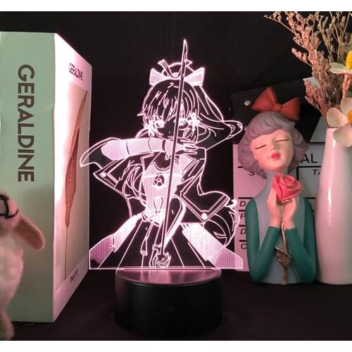 Ayaka Genshin Impact Night Light Anime Game Zero Two Lamp For Party Decor Adult Kid Birthday Gift Send Random Character Stickers