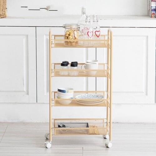 New creative four-layer metal living room bathroom storage cart kitchen rack floor type