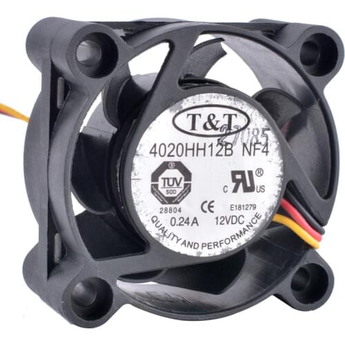 New 4020HH12B NF4 4cm 4020 40mm fan 12V 0.24A 3-wire belt monitoring speed double ball bearing large air volume cooling fan