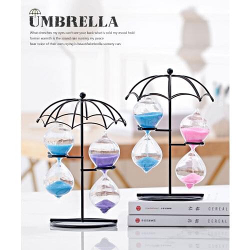 Simple iron Holder hourglass timer umbrella bicycle shape Home Living room desktop decoration crafts Creative student gifts