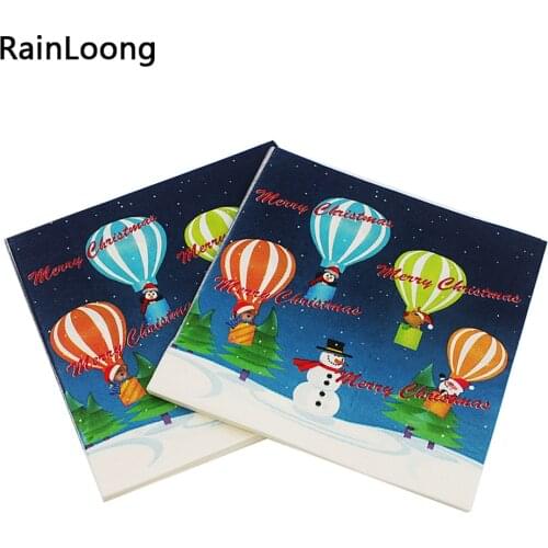 [RainLoong] Ball Paper Napkins Christmas Event & Party Supplies Tissue Napkin Supply Decoration Paper 33*33cm 1 pack