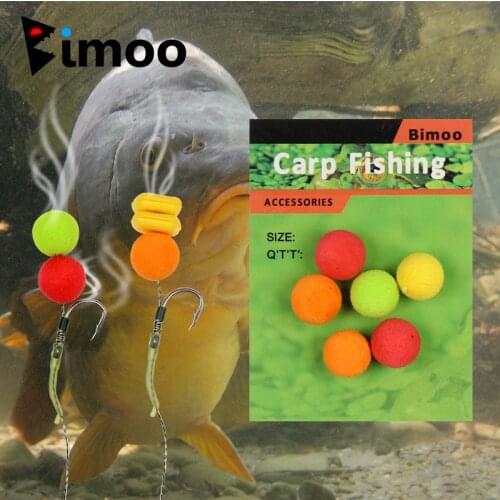 Bimoo 12PCS 8mm 10mm 12mm 14mm Colored Pop Up Carp Fishing Boilies Flavoured Grass Carp Bait Floating Corn Soft Pellet Lure