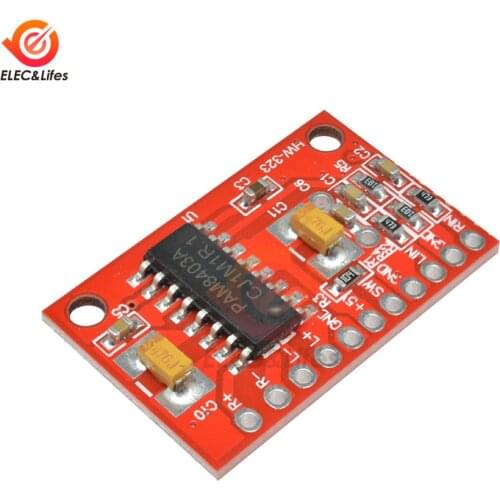 5Pcs DC 2.5-5V 2*3W PAM8403 Super Mini Digital Amplifier Board D Class 2-Channel Single lithium Battery USB Power Supply