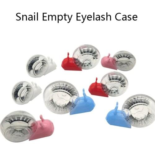 1PCS Small Snail/Umbrella/ice Cream Shape Design Eyelash Packaging Boxes Candy Colored Lash Packing Empty Storage Case
