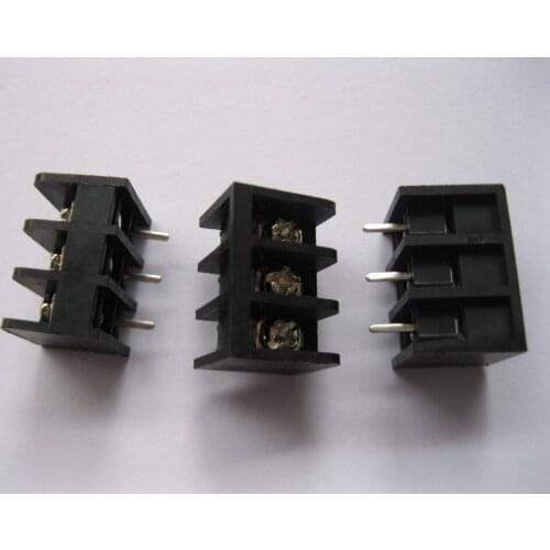 150 Pcs Barrier Type 3way/pin Pitch 8.25mm Black Color Screw Terminal Block Connector DC39B HOT Sale HIGH Quality