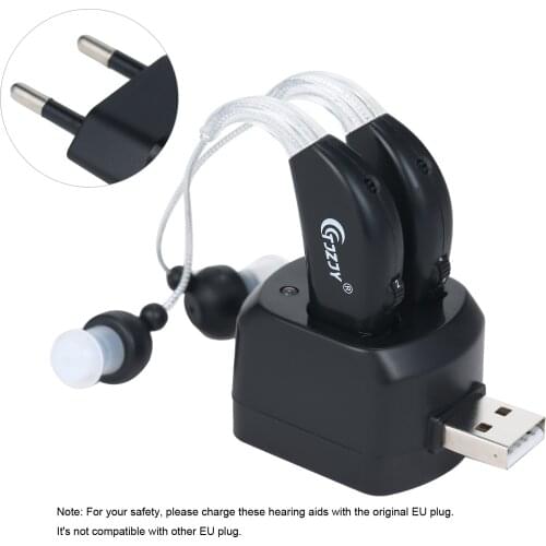 2-Pack Hearing Aids Rechargeable for Seniors Personal Sound Amplifier Adults Hearing Assist Devices with Charging Base