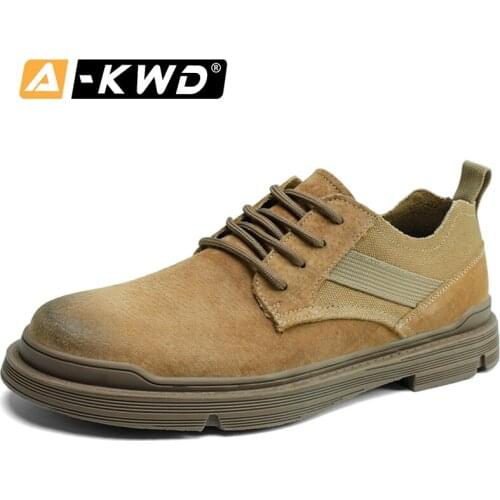 2020 Summer Fashion Men Casual Shoes Men Lace up driving Male Shoes Suede Oxfords Men Genuine Leather Work Shoes Mocassin Homme